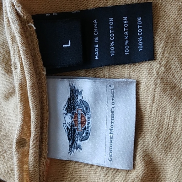 Harley Davidson motorcycle brand ladies short sleeve shirt with fringe size L T2 - Picture 7 of 9